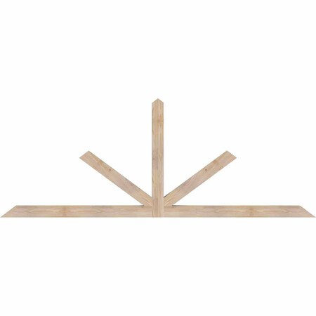 Ekena Millwork Saratoga Smooth Timber Gable Bracket, Douglas Fir, 96"W x 36"H x 3 1/2"D x 3 1/2"F, 9/12 Pitch GBW096X36X0404SAR00SDF